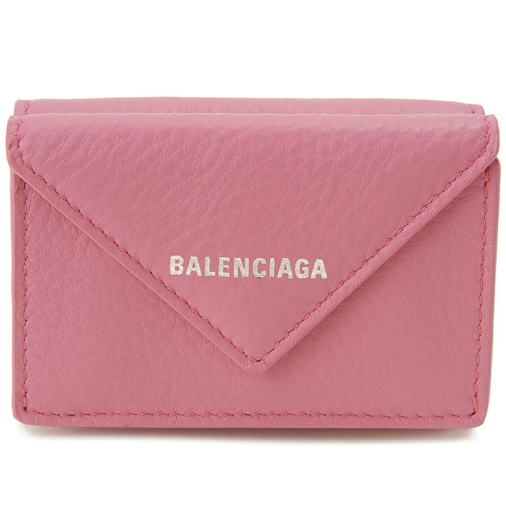 BALENCIAGA Tri fold Wallet Pink PAPIER Paper